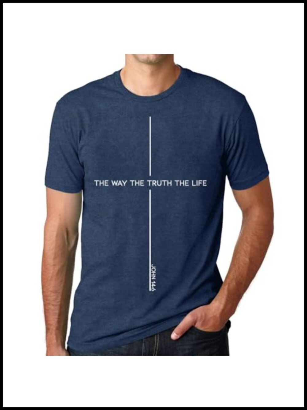 Men's Christian Graphic T-Shirt The Way Truth Life Crew Neck Short Sleeve